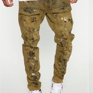 Marble Slim Cargo Pants